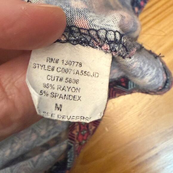 LIVING DOLL Los Angeles Y2K Aztec Maxi Skirt, Fold Over Waist, Size: M - Picture 7 of 8